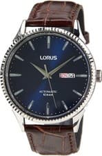 Image of Lorus Mens Automatic Watch Blue Dial and Brown Strap RL475AX9