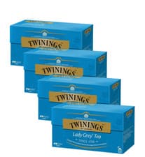 Image of 🍊 TWININGS Lady Grey Tea 4-PACK (100 BAGS) | Citrus Black Tea |