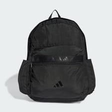 Image of adidas 3 Bar Logo Backpack IS5688 Black Recycled Nylon Gym School Bag