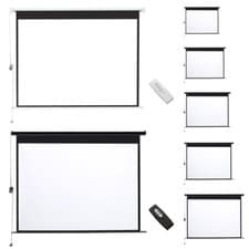 Image of Manual Pull-Down /Motorised Projector Screen 4:3 or 16:9 Home Cinema Classroom