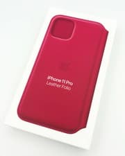 Image of Genuine Apple Leather Folio for iPhone 11 Pro Raspberry
