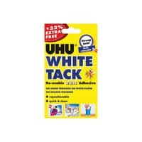 Image of UHU White Tack 62g With 33pc Extra Free (Pack of 12) 210986000