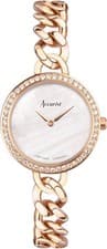 Image of Accurist Jewellery Ladies Watch with White Dial and Rose Gold Bracelet 78009
