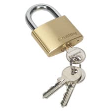 Image of Sealey Brass Body Padlock 50mm - PL102
