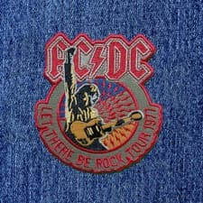 Image of ACDC - LET THERE BE ROCK TOUR 1977 - IRON ON WOVEN PATCH OFFICIAL BAND MERCH