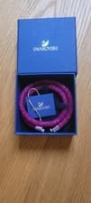 Image of Swarovski Fuchsia Stardust Double Bracelet Size M #5089833