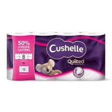 Image of New Cushelle Quilted 3-Ply Longer Rolls Toilet Tissue, 4 x 8 Pack (236 Sheets)