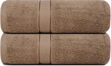 Image of Royal Egyptian Taupe Bath Towels 500GSM 100% Cotton Luxury Hotel Qualty Set of 2
