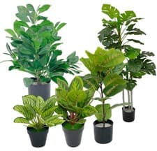 Image of Artificial Tree Large Fake Potted Faux Plant Indoor Outdoor Home Office Decor