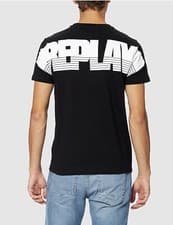 Image of REPLAY X SMALL Mens T Shirt Black Crew Neck Knitted Cotton *Brand New With Tags*