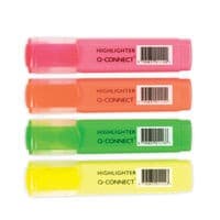 Image of Q-Connect Assorted Highlighter Pens (4 Pack) KF01116