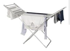 Image of Status 230W Heated Winged Clothes Airer, Foldable Aluminium Electric Drying Rack