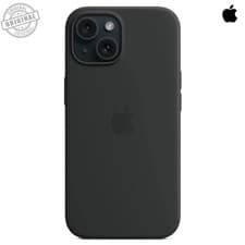 Image of Genuine/Official Apple iPhone 15 Plus Silicone Case With MagSafe Black MT03ZM/A