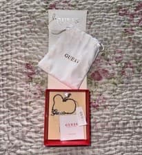 Image of GUESS Silver Tone Embellished Bracelet with Logo
