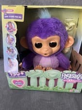 Image of NEW Fingerlings Care n Cuddles Interactive Baby Monkey, Sunny - Purple READ DESC