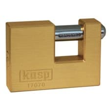Image of Kasp K17070D Brass Shutter Lock 70mm