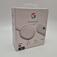 Image of Chromecast 4K With Google TV Snow White Brand New, Boxed - NEW