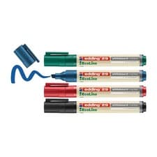 Image of Edding 29 EcoLine Whiteboard Markers Chisel Tip 1-5mm Line Assorted Colours - 4