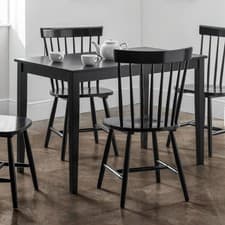 Image of Julian Bowen Hudson Dining Table - Black