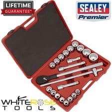Image of Sealey Socket Set 22pc 3/4"Sq Drive 12-point WallDrive® Metric Premier Case