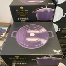 Image of MasterClass Cast Aluminium 5L Casserole Dish Metallic Blue