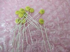 Image of 100nF, 0.1uF, (104) 25V Ceramic Disc Capacitor Long Leads by Thompson x100pcs