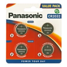 Image of 4x Panasonic CR2032 3V Lithium Coin Cell Battery DL BR 2032 Longest Expiry UK