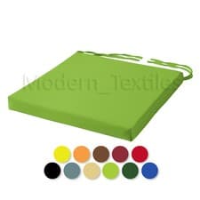 Image of ITALIAN FABRIC Chair Cushion SEAT PADS Thick Tie On Garden Dining Kitchen SQUARE