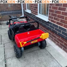 Image of 12V 2 Seater Kids Electric Ride-On Car with Electric Bucket, Remote Control Red