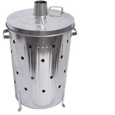 Image of 90 Litre Extra Large 90L Galvanised Metal Incinerator Recycle Garden Rubbish Fir