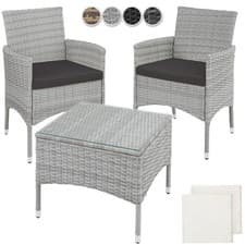 Image of Rattan garden furniture set Lucerne | 2 chairs, 1 table | Outdoor Bistro Group