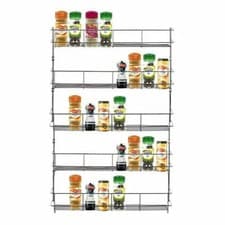 Image of Neo Spice Herb Jar Rack Holder Kitchen Door Cupboard Storage or wall.