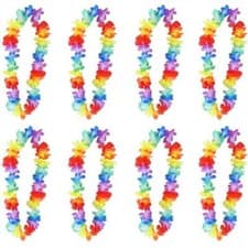 Image of Hawaiian Garland Lei Necklace Aloha Hula Accessory for Beach Parties