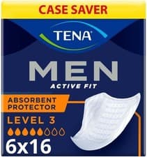Image of 96x (6x16) Case of TENA Men Level 3, Premium Protect, High Absorbency, Discreet