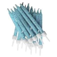 Image of Cake Candles Metallics Glitter packs of 12 candles with holders, 18 colours
