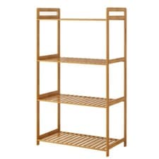 Image of Multiple Layers Natural Bamboo Organizer Rack Storage Household Shelf Stand Unit
