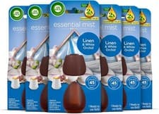 Image of Airwick Essential Mist Refills - Linen & White Orchid - 20ml 6 Pack