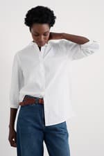 Image of Seasalt Women's Regular Hope Cottage Self-Stripe Blouse Salt