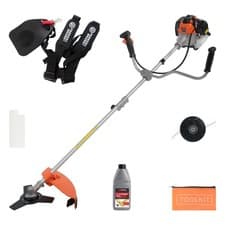 Image of 52cc Petrol Garden Brush Cutter, Grass Trimmer + Oil