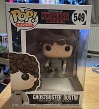 Image of Funko POP! Television Stranger Things Ghostbuster Dustin #549 w/Pop Protector