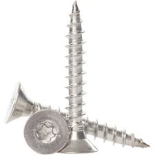 Image of 3mm 3.5mm 4mm 5mm 6mm TORX COUNTERSUNK FULLY THREADED CHIPBOARD WOOD SCREWS