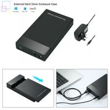 Image of USB 3.0 2.5" 3.5" External SATA HDD SSD Hard Disk Drive Enclosure Caddy Case Box