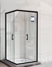 Image of Corner Entry Shower Enclosure Walk in Cubicle Sliding Door Shower Tray Riser Kit