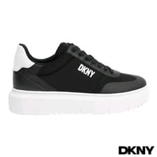 Image of DKNY Trainers Black Ladies Midland Lace Up UK 5 & 6 Brand New Sneakers