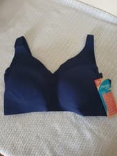 Image of Brand New Sloggi Navy Zero Feel Invisible Comfort Padded Bra Size L