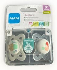 Image of Mam Soother Comfort 0+ Months Girl Boy 2Pk Newborn Baby Infant Skin Dummy New
