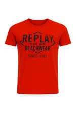 Image of Replay Mens Red Crew T-shirt