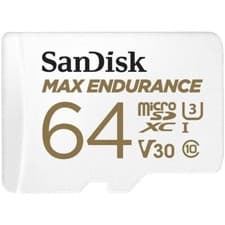 Image of SanDisk Max Endurance MicroSD Card 100MBs with Adapter 64GB SDSQQVR-064G-GN6IA