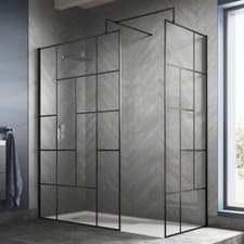 Image of Hudson Reed 760x 1950 Abstract Frame wetroom screen -WRSFB076 **BARGAIN**
