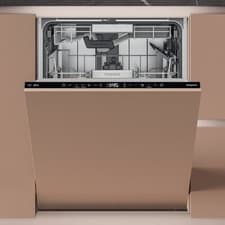 Image of Hotpoint Hydroforce Integrated Dishwasher - B-Rated, Black control p H8IHT59LSUK